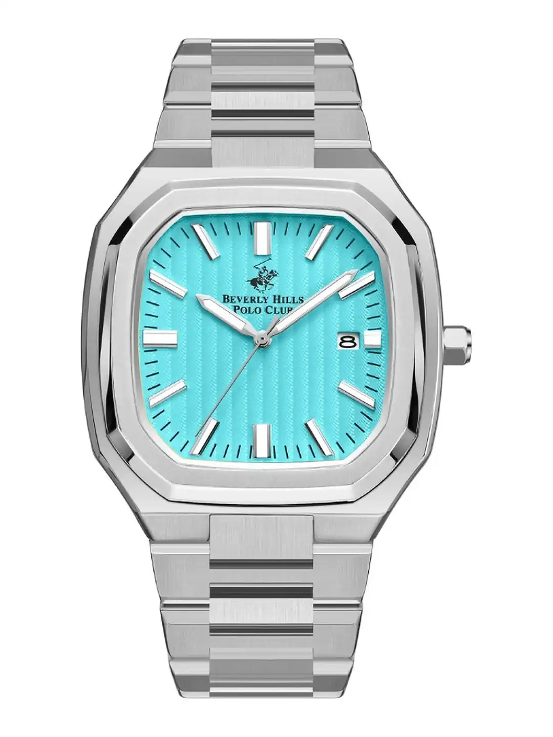 Timepiece Beverly Hills Polo Club Men's Watch Shop Beverly Hills Polo Club Men's 42 MM Silver Rose Gold Analog  Stainless Steel Watch Online Centrepoint UAE
