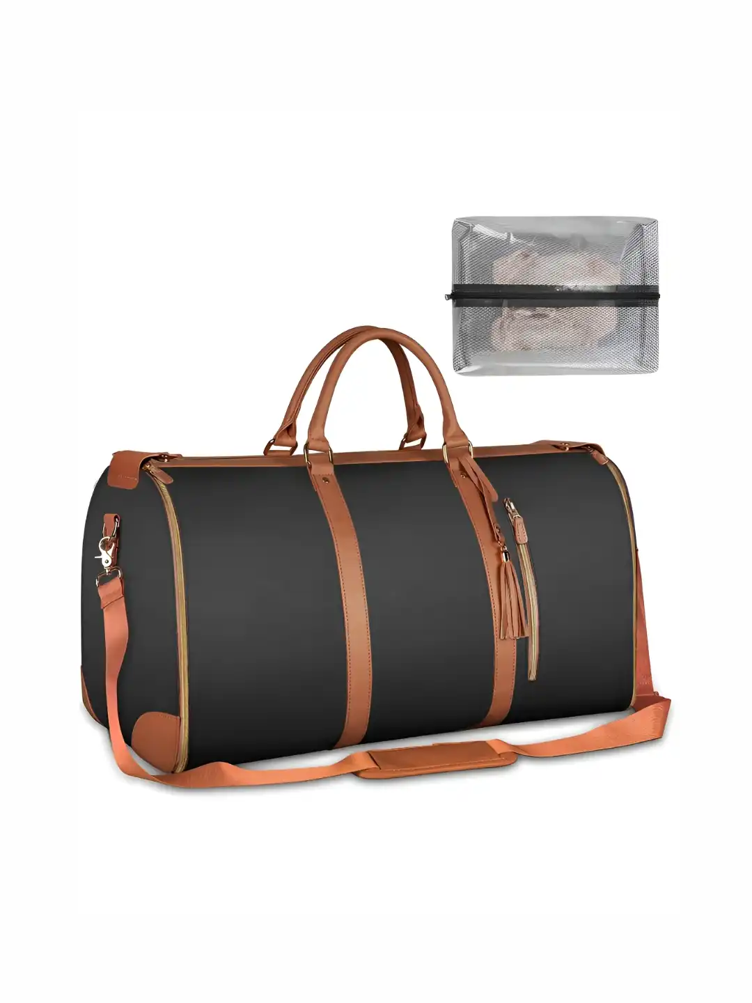 K*0様 【ほぼ未使用】　Burberrys Special Duffle Co Buy HOUSE OF QUIRK Black & Brown 2 In 1 Convertible Travel Duffel