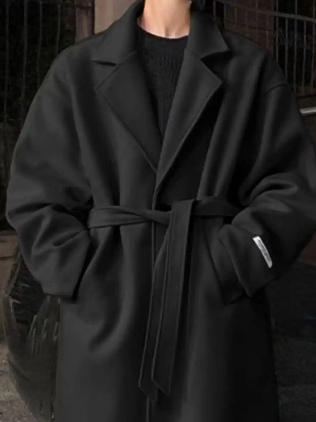 Buy HERE&NOW Men Solid Notched Lapel Collar Overcoat - Coats for