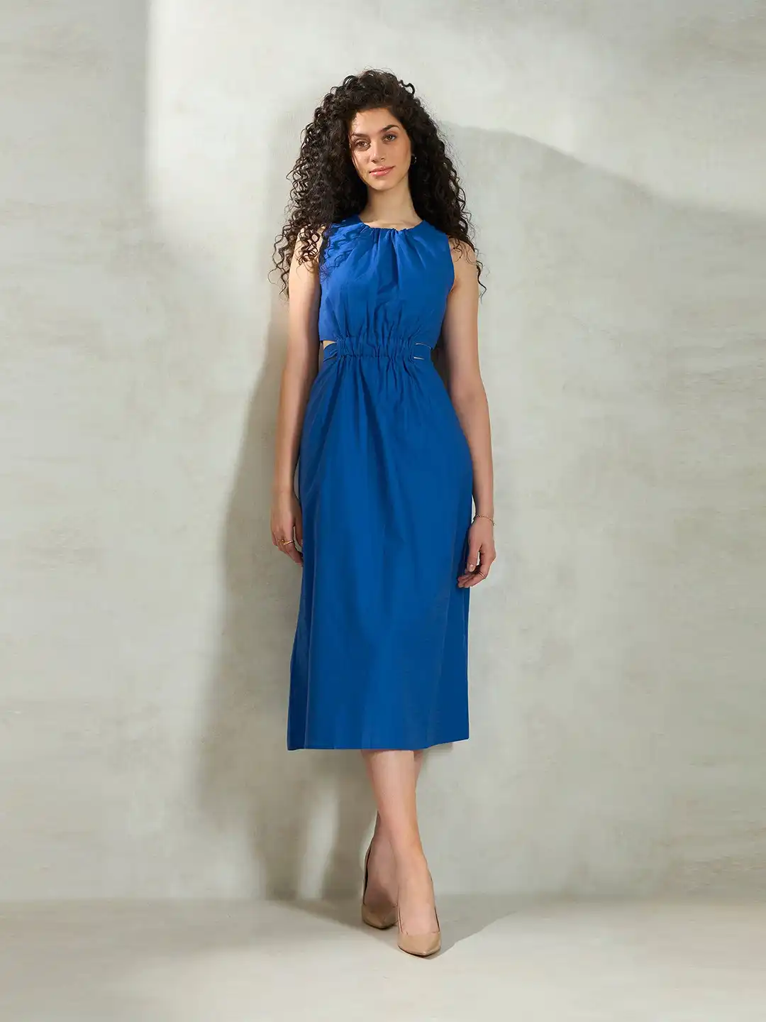 Buy Virgio Women Pure Cotton Gathered Waist A-Line Midi Dress - Dresses for Women 30352951 | Myntra Buy Virgio Women Pure Cotton Gathered Waist A-Line Midi Dress - Dresses for Women 30352951 | Myntra
