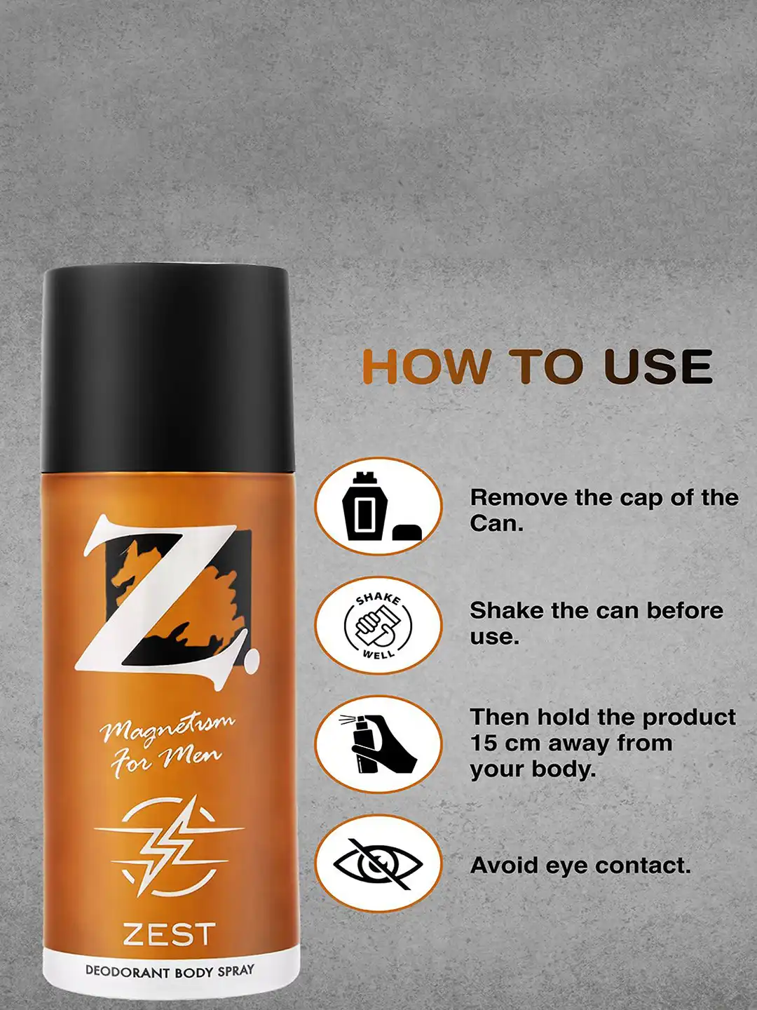 Buy Z-MAGNETISM FOR MEN Zest Long Lasting Deodorant Body Spray