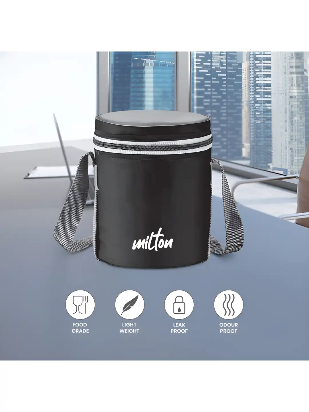 Buy Milton Softline Foodie Black 3 Pieces Insulated Unbreakable
