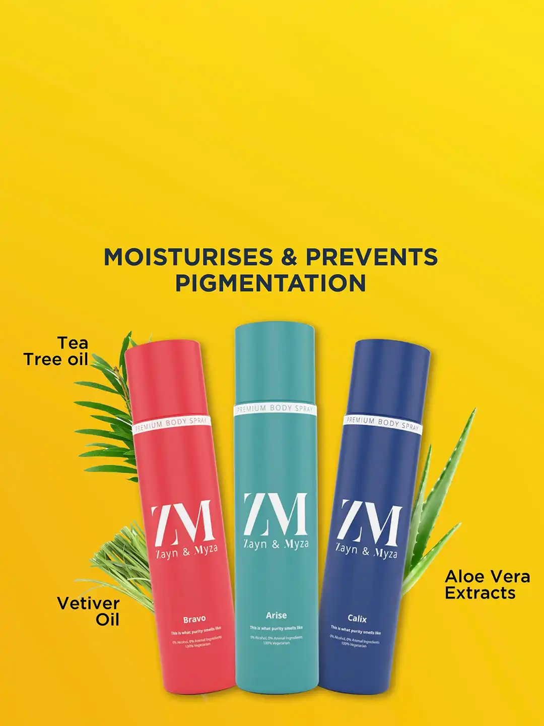 Buy ZM Zayn & Myza Set Of 3 Arise - Bravo & Calix Body Spray