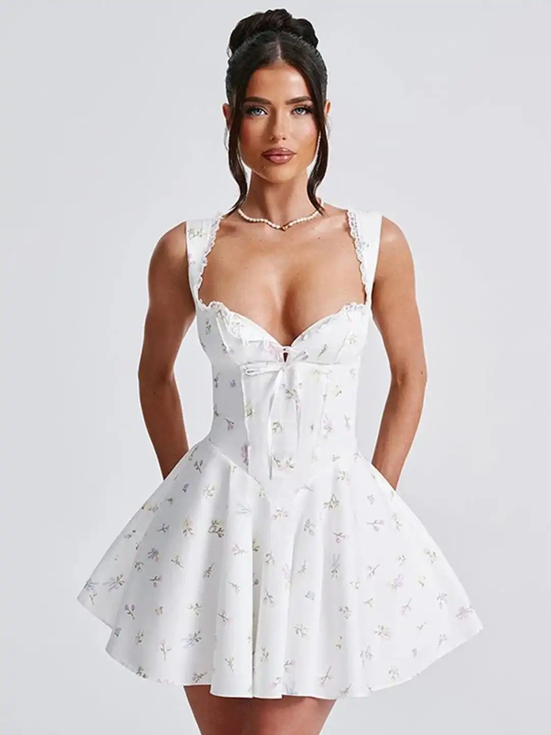 Buy LULU & SKY Floral Printed Corset Mini Dress - Dresses for Women 31689763