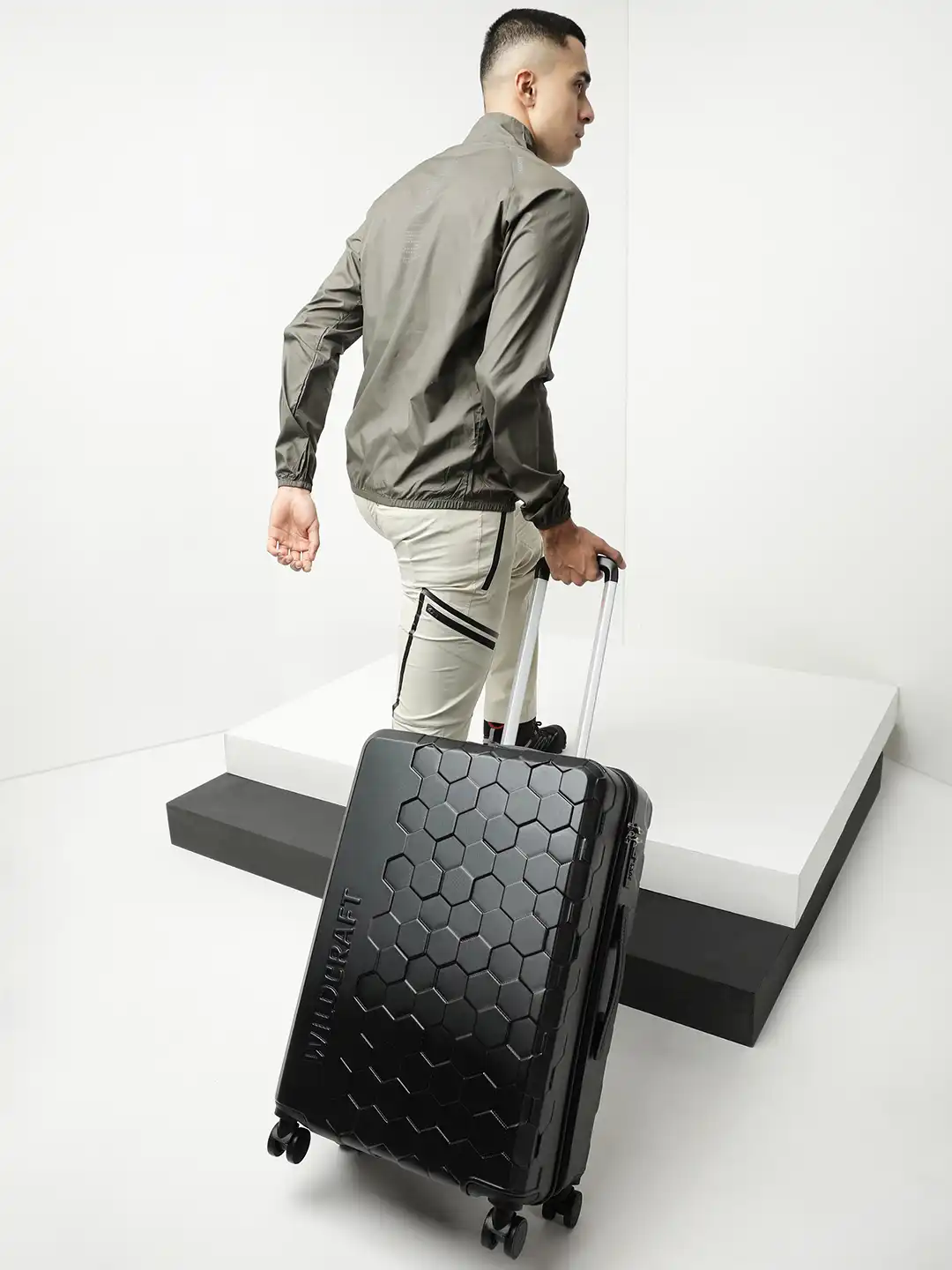 Buy Wildcraft Pyxis Textured Hard Sided Large Trolley Suitcase