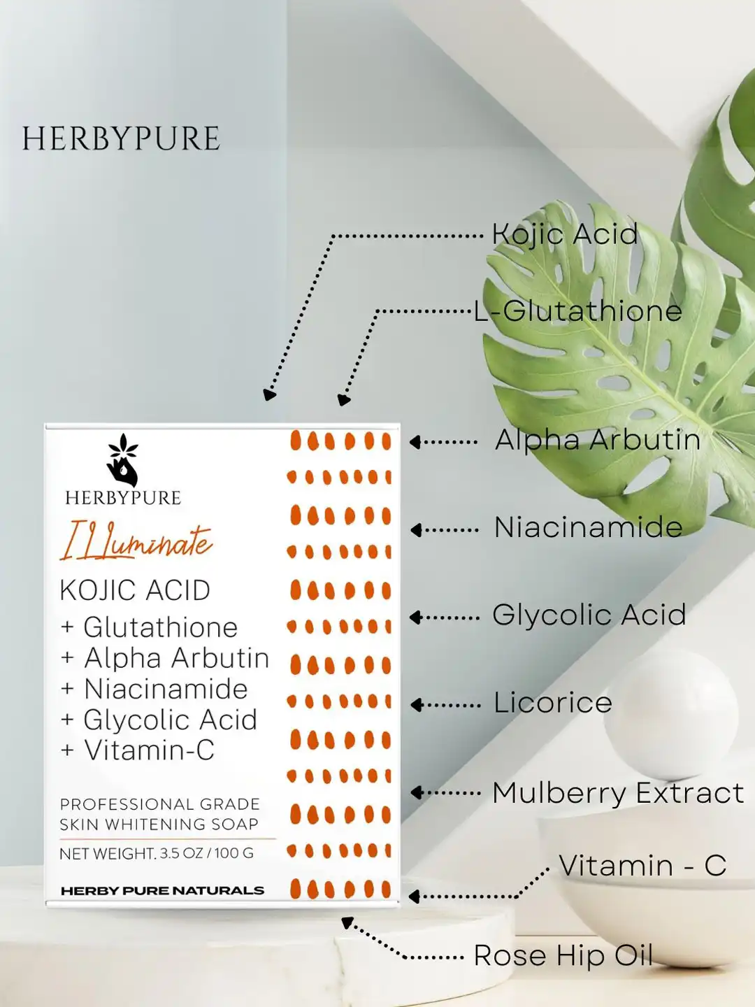Buy Herby Pure Kojic Acid & Glutathione Soap- 100 gm - Soap for Unisex 31296032