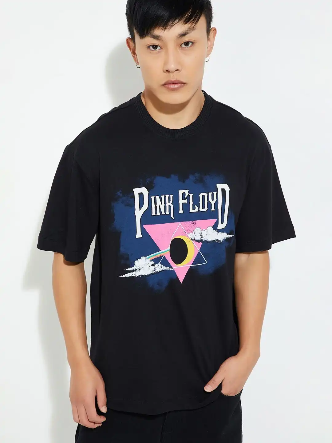 Buy Max URB_N Men Oversized Pink Floyd Printed T-shirt - Tshirts