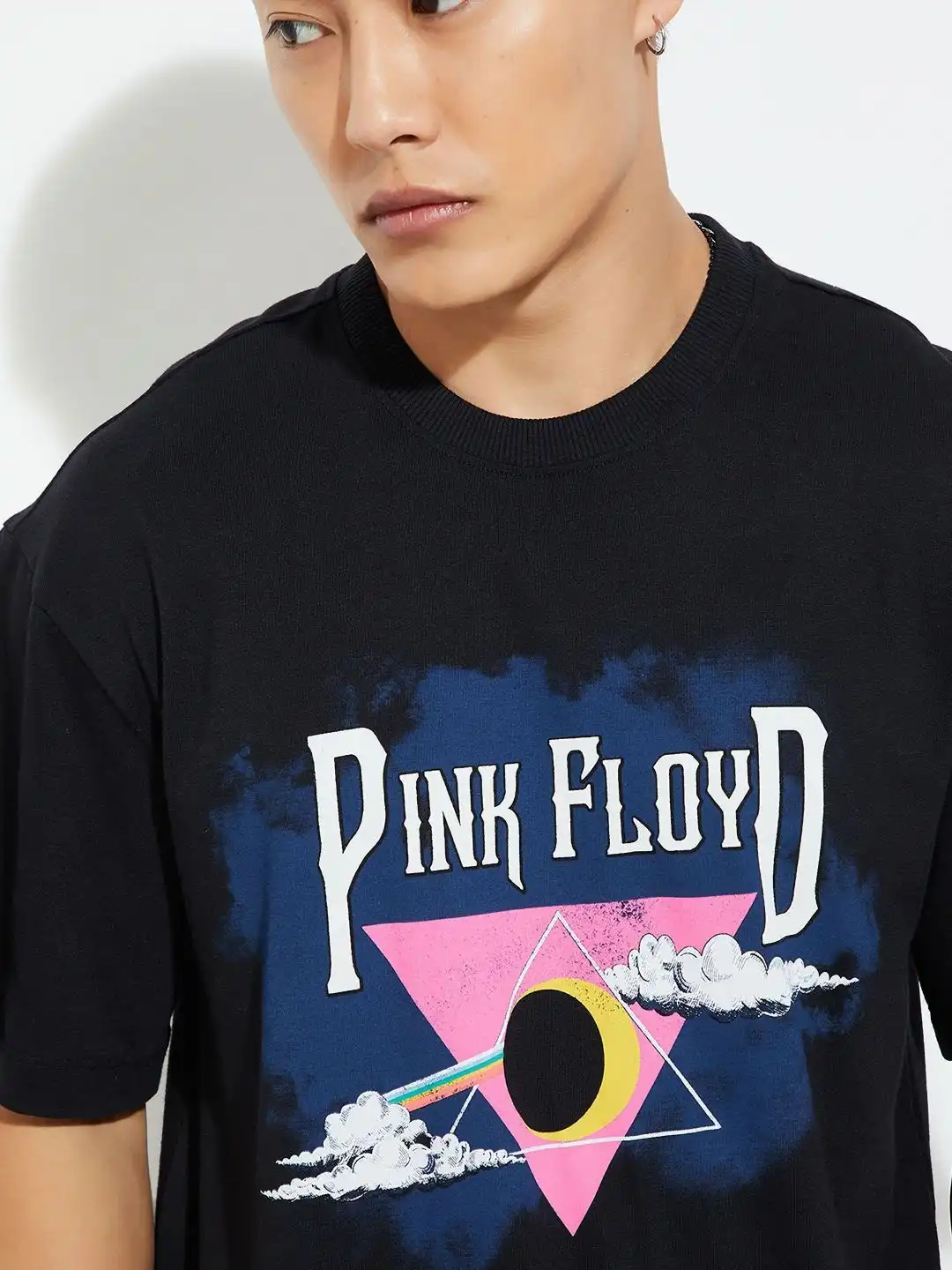 Buy Max URB_N Men Oversized Pink Floyd Printed T-shirt - Tshirts
