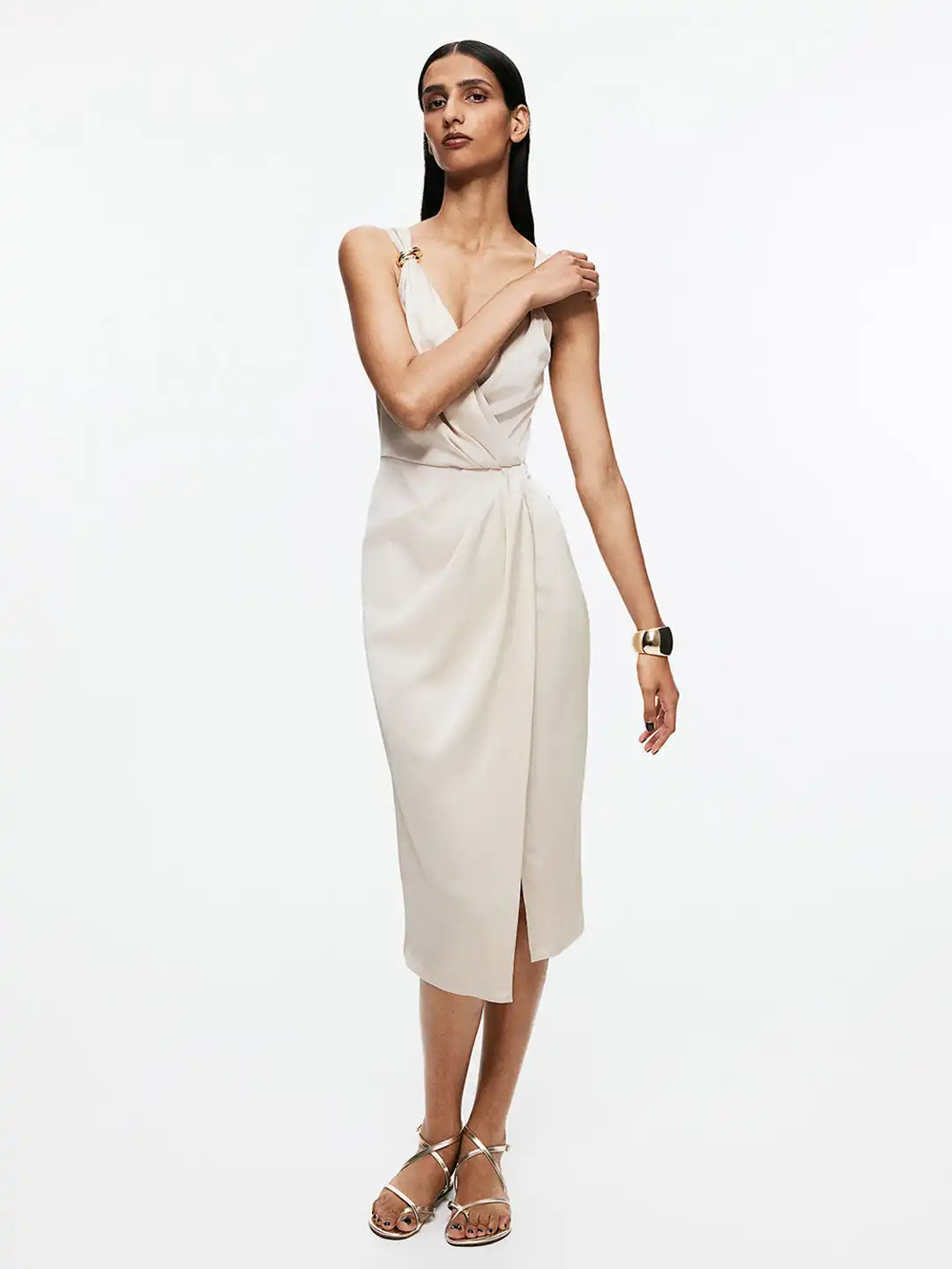rib-knit button-front dress hm Rib-knit Button-front Dress