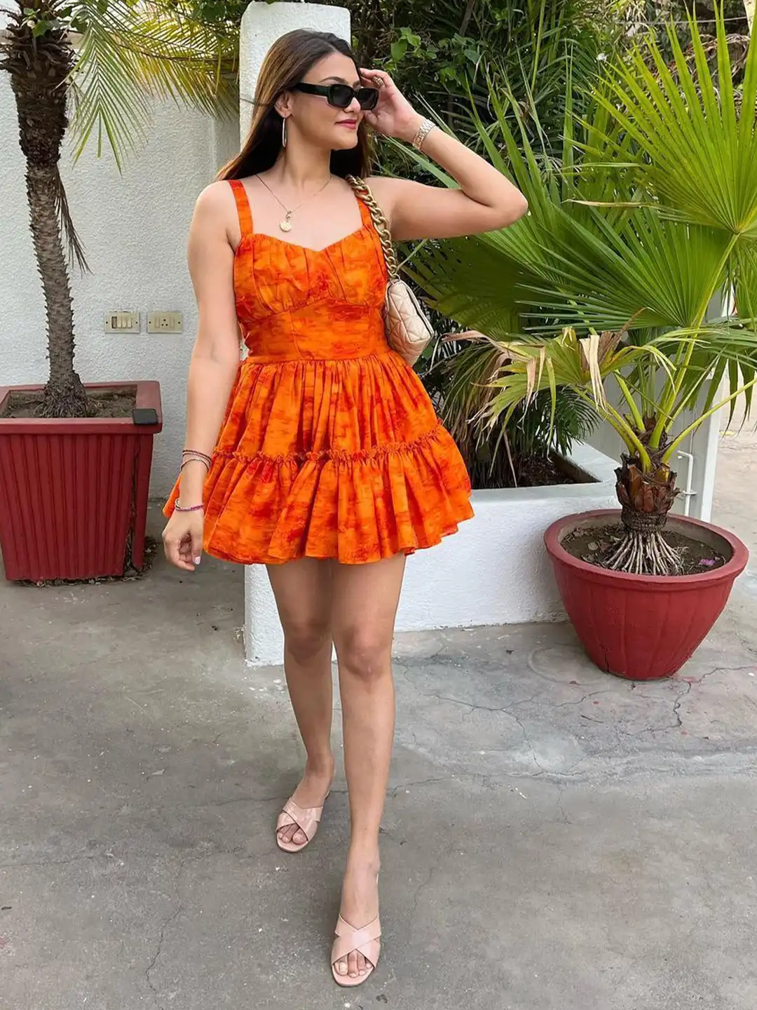 Buy LABEL ADITI HUNDIA Women Tie and Dye Printed Fit & Flare Mini