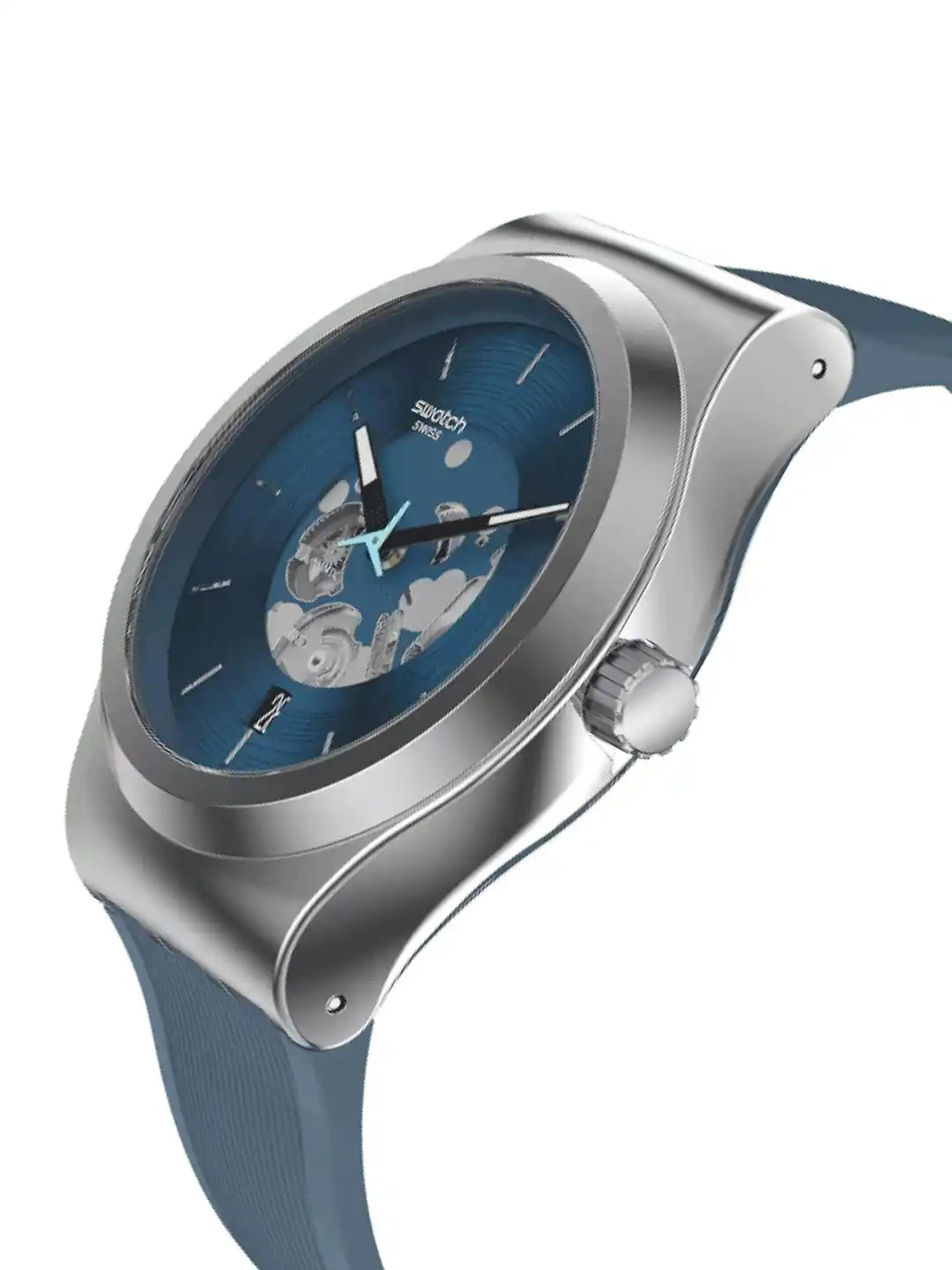 Buy Swatch Unisex Skeleton Dial & Bracelet Style Straps Analogue