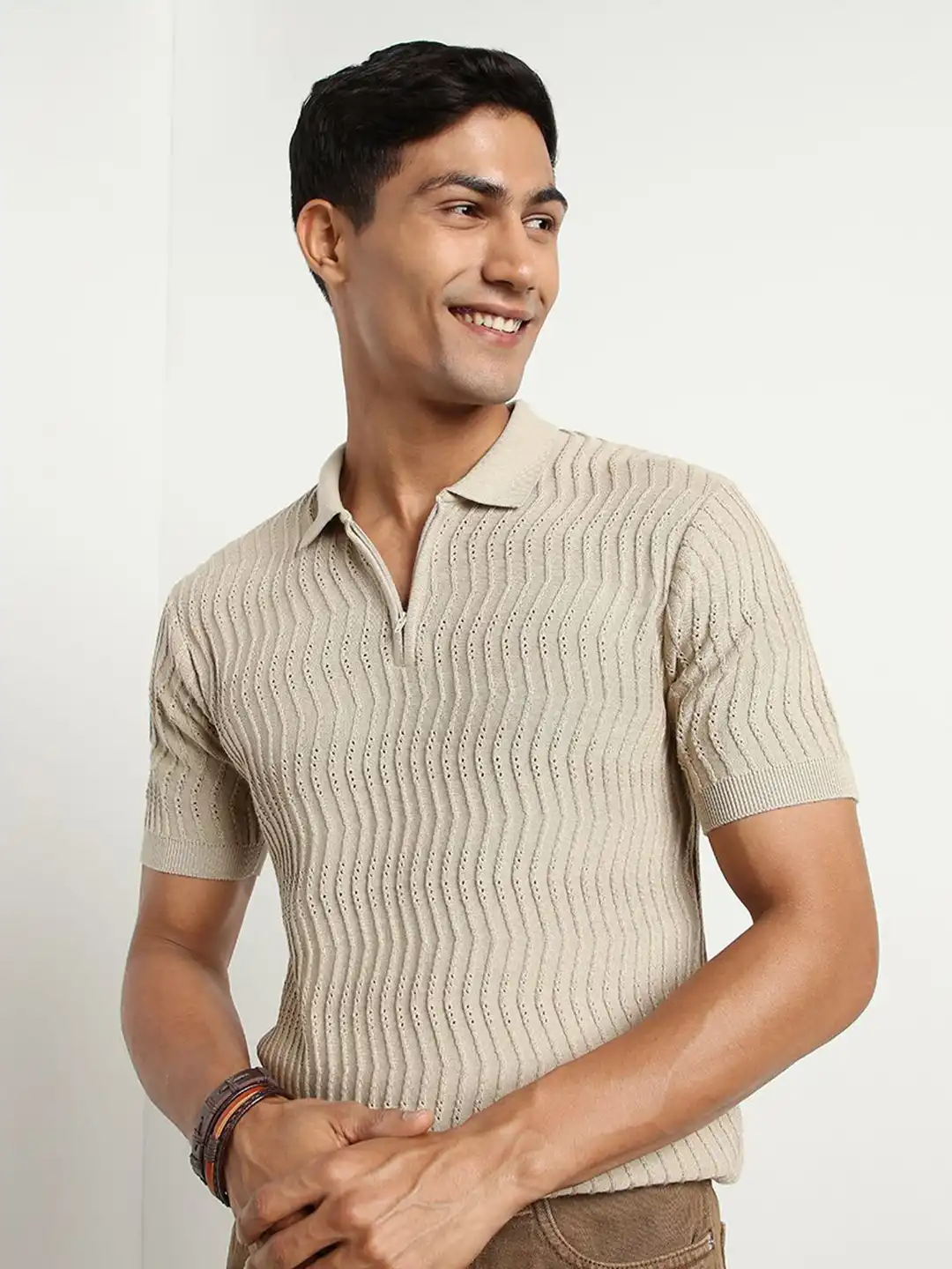 Buy NOBERO Men Polo Textured T-shirts - Tshirts for Men 30966408