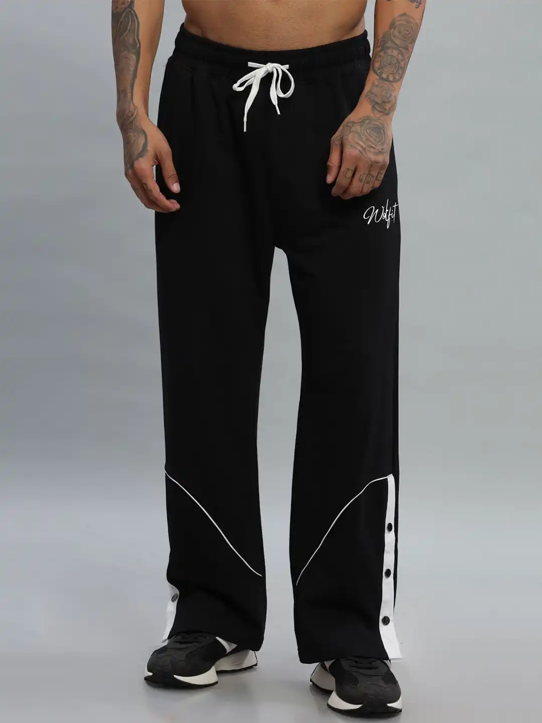 Buy WOLFIT ATHLEISURE Men Bootcut Cotton Mid Rise Track Pants