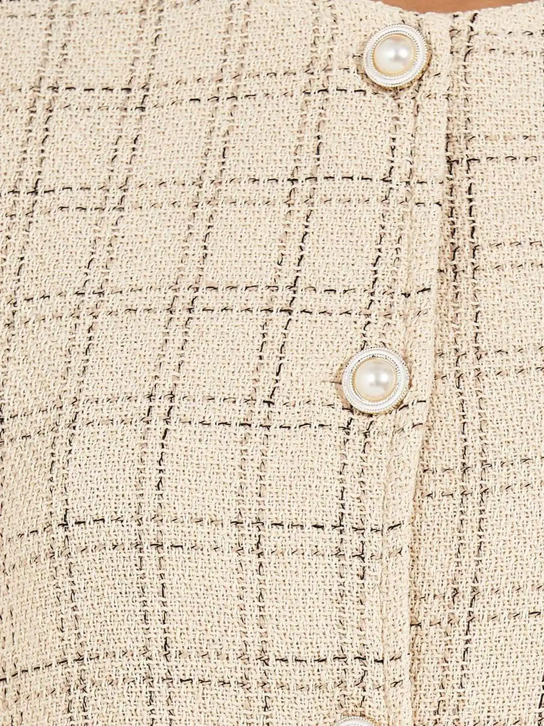 Buy Women Checked Regular Fit Tweed Jacket - Jackets for Women