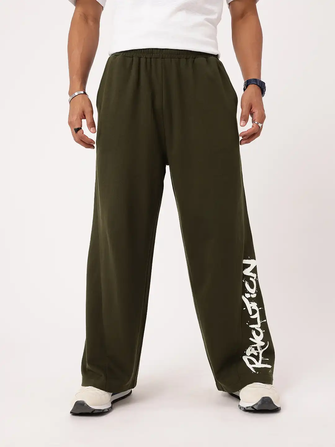 Buy Kook N Keech X fwd Men Printed Wide Leg Track Pants - Track