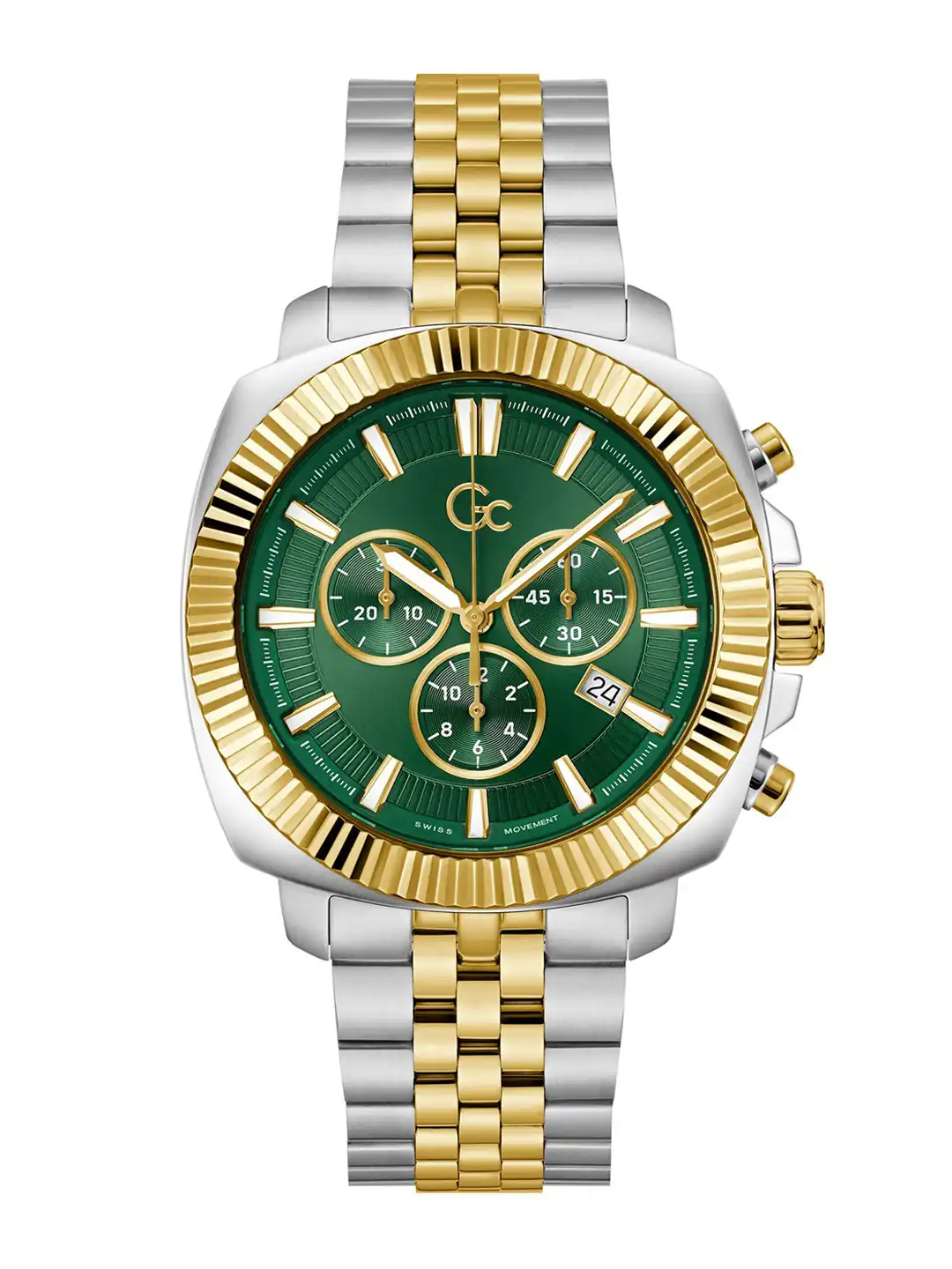 Buy Guess Collection Square 44mm Green Dial Analog Men Watch
