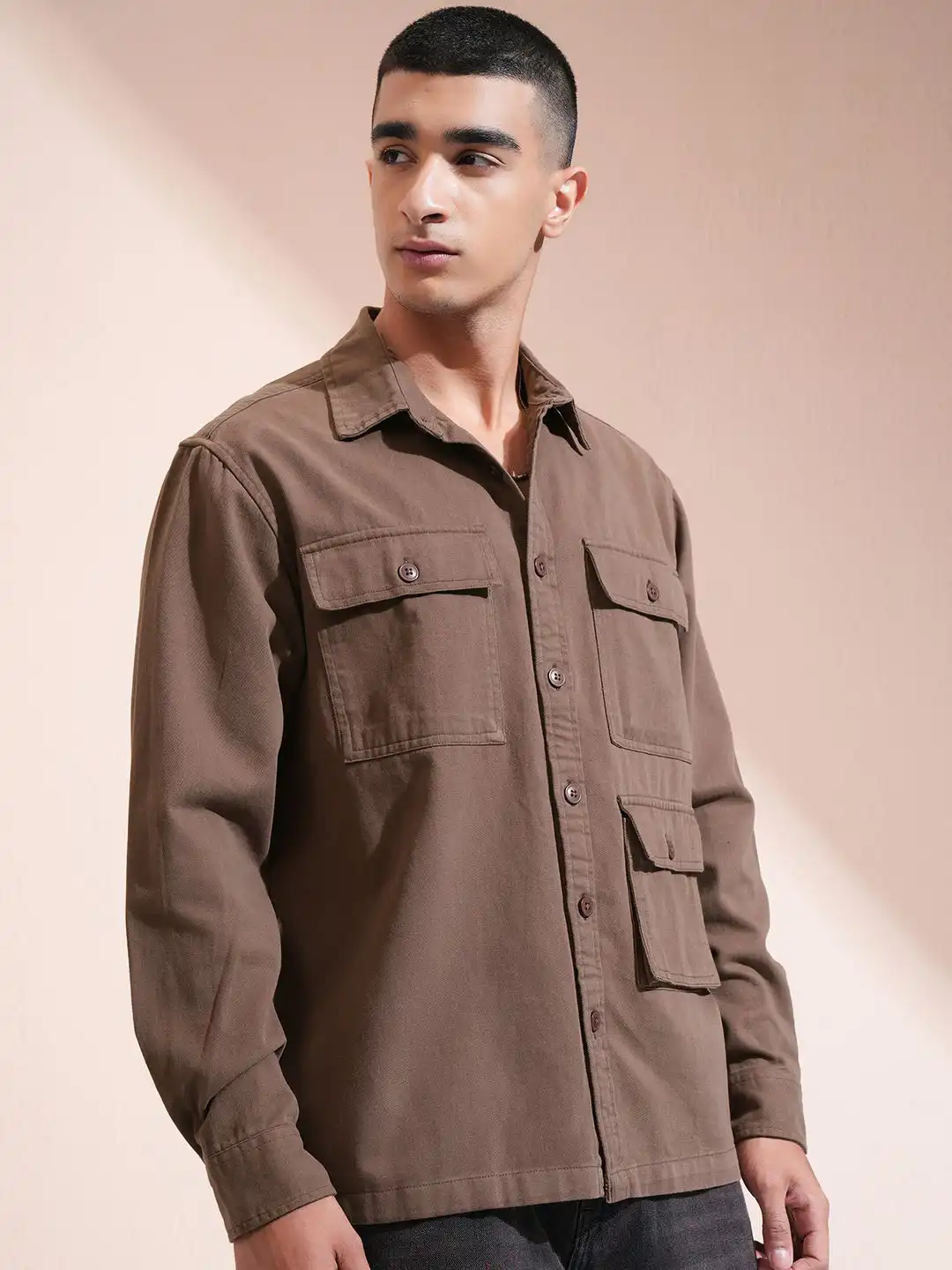 Buy Ketch Men Double Utility Pocket Oversized shirt - Shirts for