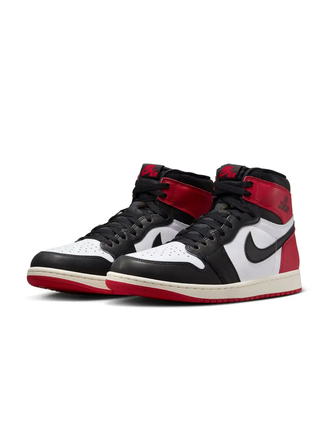 Buy Nike Men Black Toe Air Jordan 1 Retro High OG Casual Sneakers
