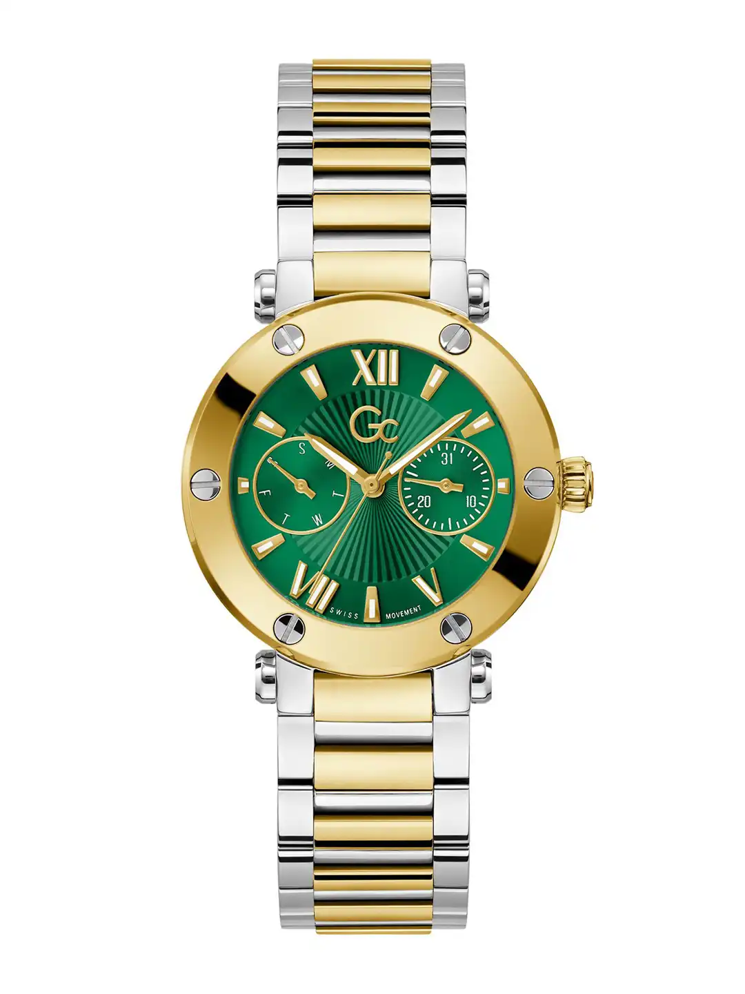 Buy Guess Collection Round 36mm Green Dial Analog Women Watch