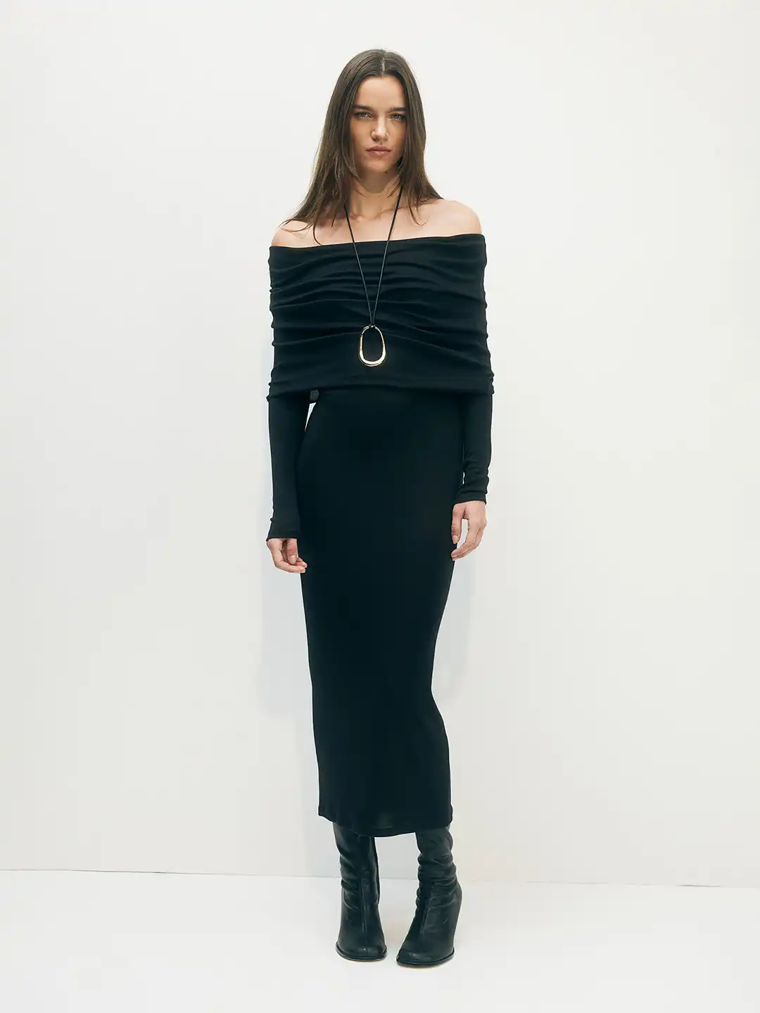 knee length dresses for ladies Black One-Shoulder Bow Formal Cocktail Dress  Black Tie Ready  The Dress  Outlet