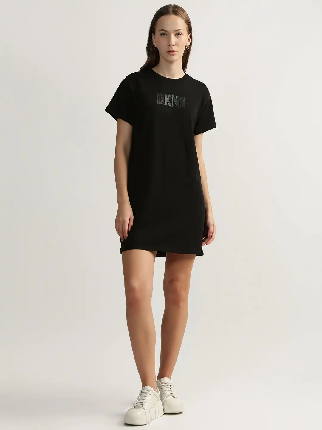 Buy DKNY Women Solid Round Neck T-shirt Dress - Dresses for Women 30825044 | Myntra Buy DKNY Women Solid Round Neck T-shirt Dress - Dresses for Women 30825044 | Myntra