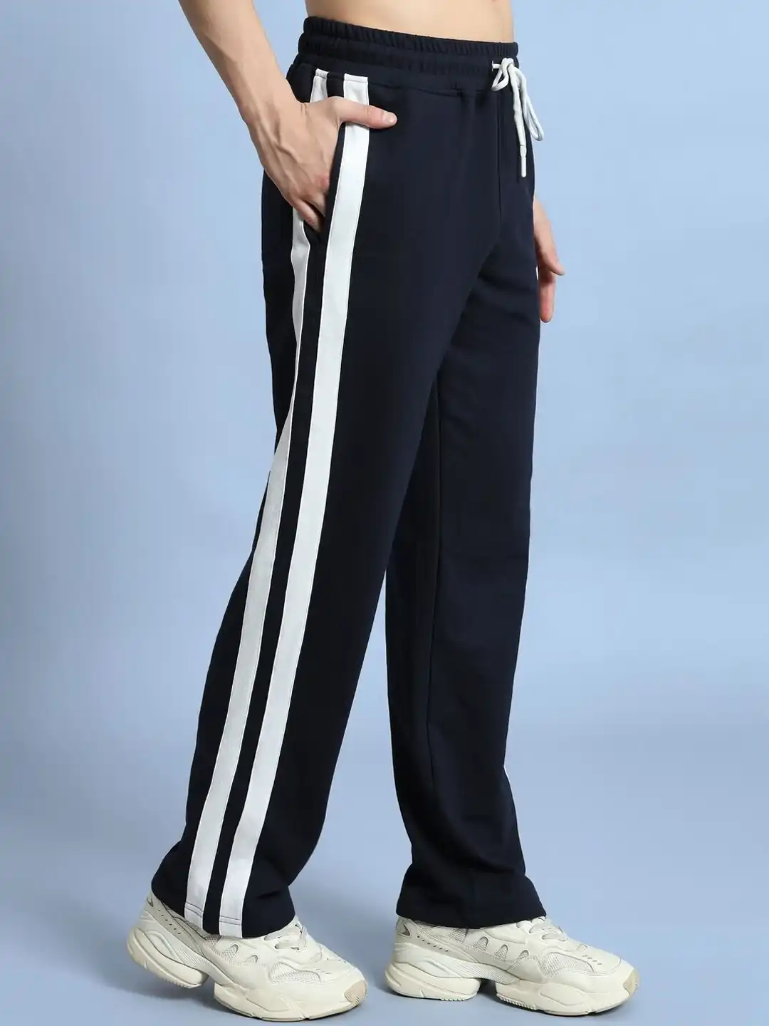 Buy WEARDUDS Men Relaxed-Fit Track Pants With Side Strips - Track