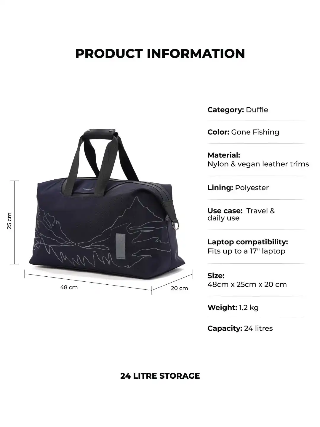Buy MOKOBARA Unisex The Fuji Duffle Nylon & Vegan Leather Casual