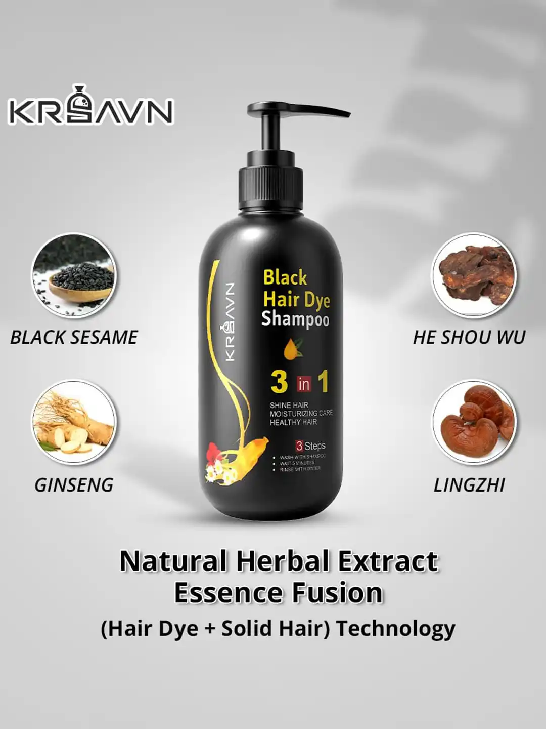 YUSEEK Cream Shampoo Black 350g✖️3 YUSEEK Cream Shampoo 350g クリームシャンプー2袋 【公式通販】