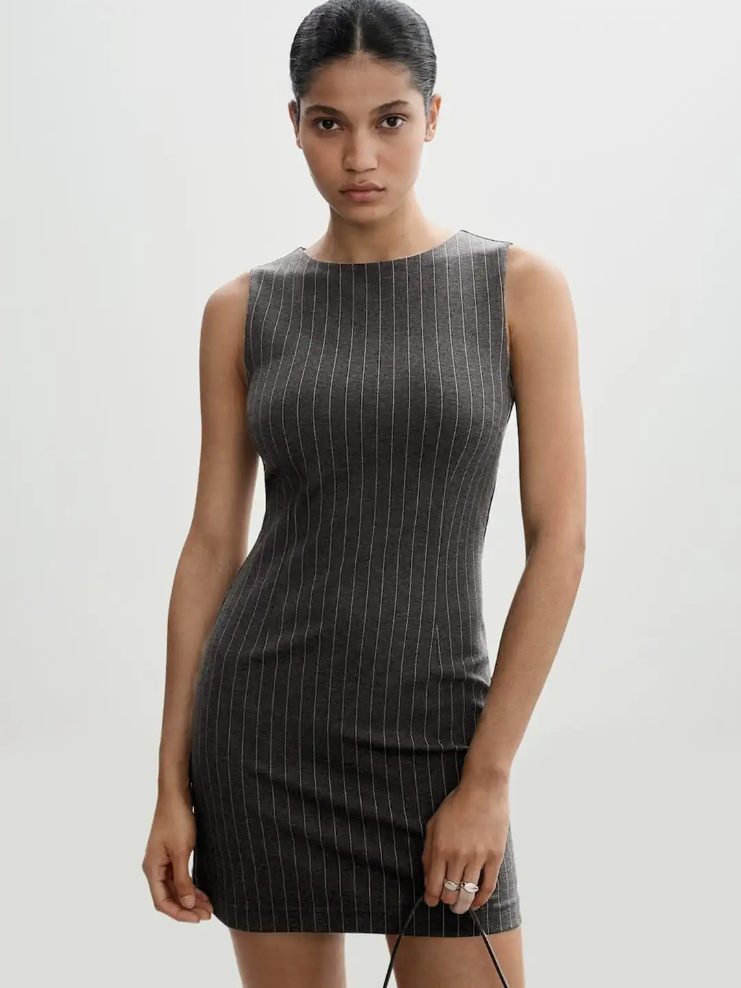 mango striped mini dress NWT Mango 100% Cotton Puff Sleeve Striped Mini Dress Size 6