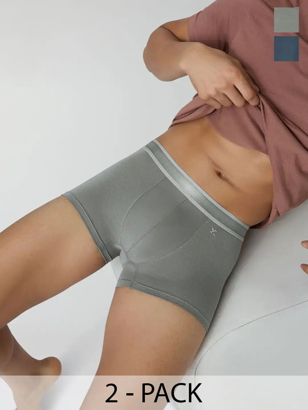 Buy XYXX Pack Of 2 Crest IntelliCraft Supima Cotton Modal Trunks