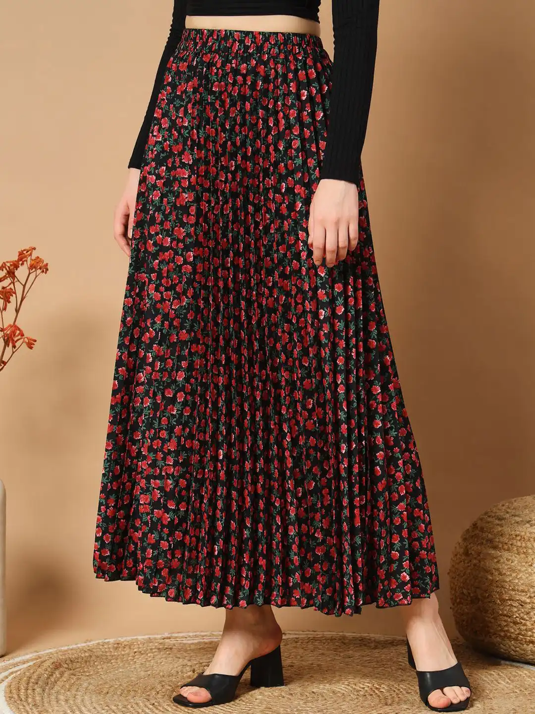 スカート Apolina Wila skirt 7-9Y Buy ZWERLON Women Floral Printed Accordion Pleated A-Line Maxi
