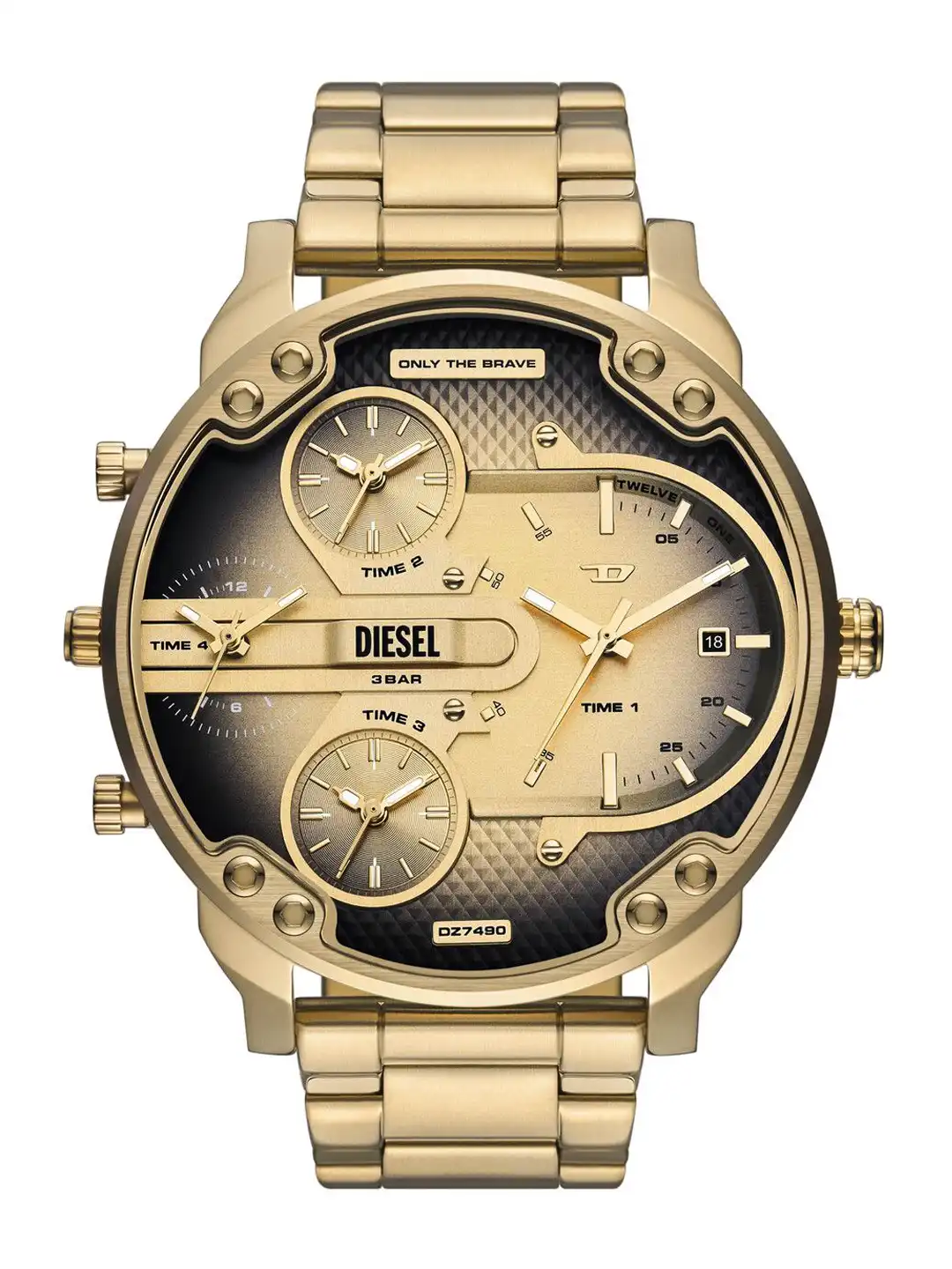 Montre Diesel Mr. Daddy 2.0 DZ7430 Pour Homme - Boîtier Inox Oversize 57mm - Neuve Avec étiquettes - Résistance à L'eau 3 ATM