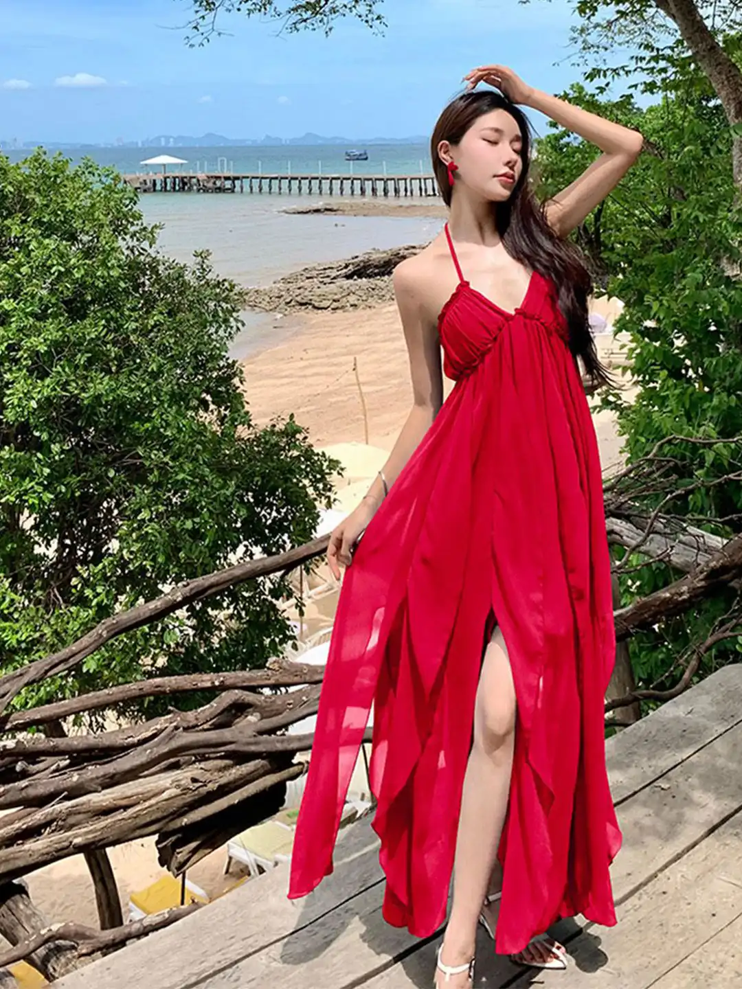 Buy JC Mode Halter Neck Maxi Dress - Dresses for Women 33547678
