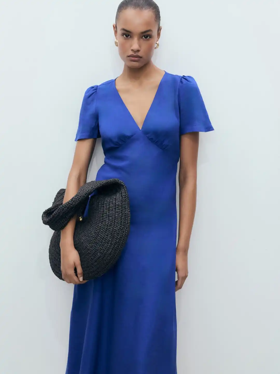 mango flare sleeve dress Mango Maxi Dress M