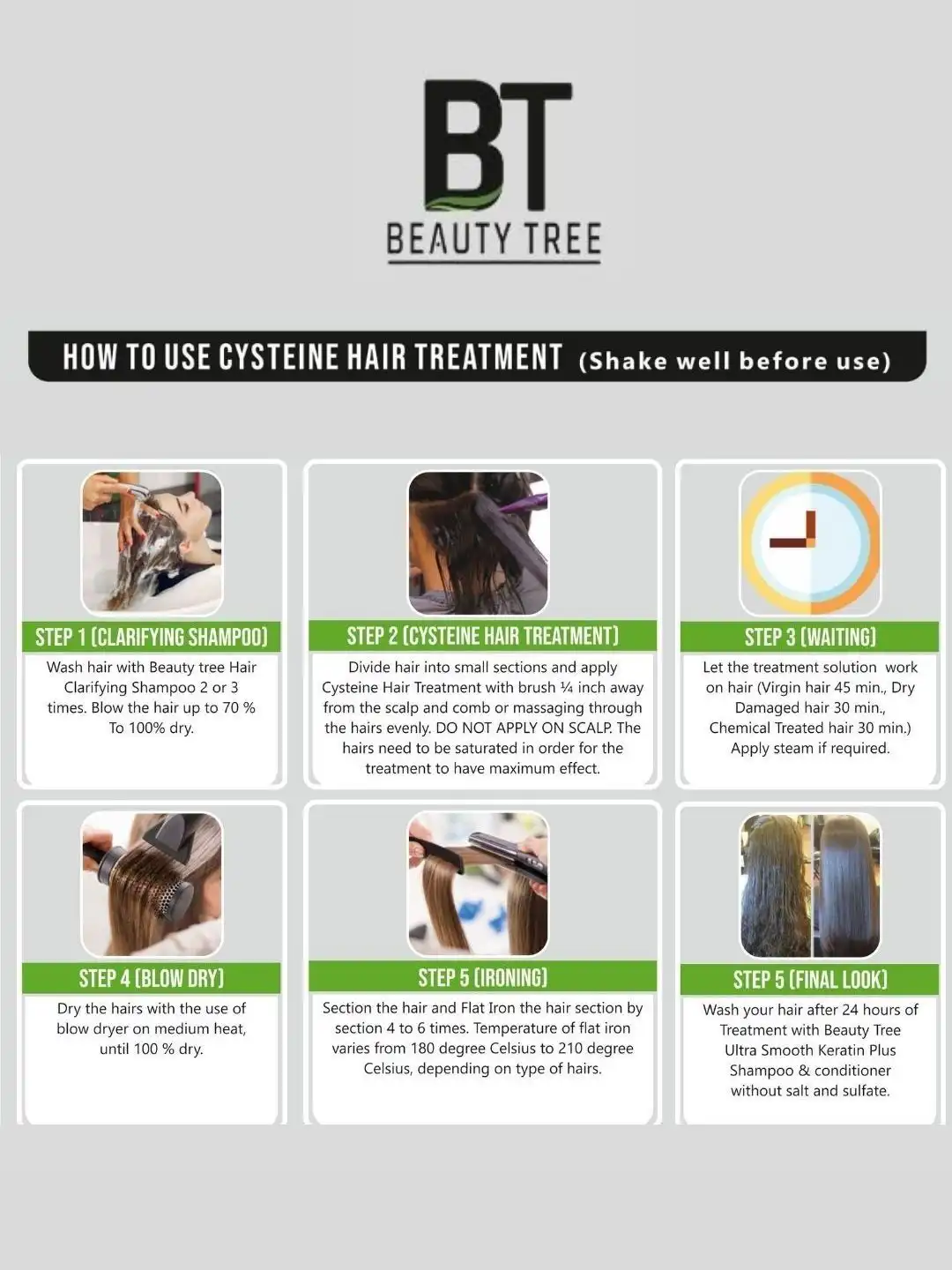 Buy Beauty Tree Set Of 4 Cysteine Hair Treatment Kit With Biotin