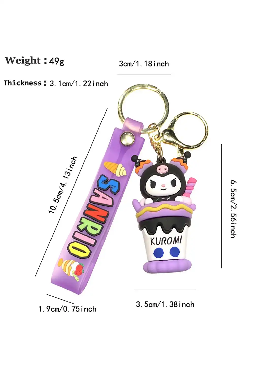 Buy Flenzy Charming Sanrio Kuromi Key Chain - Key chain for Unisex