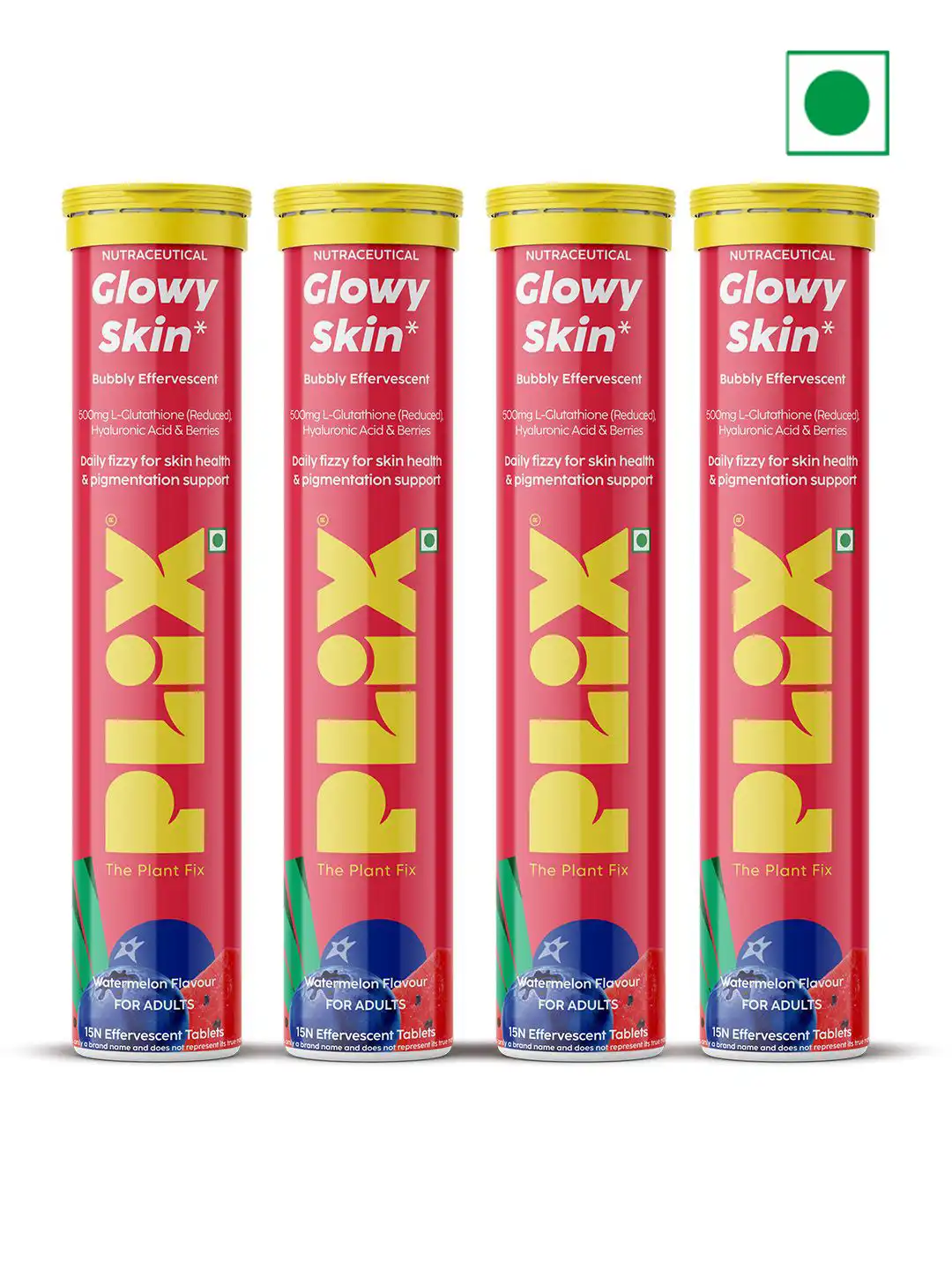 plix glowy skin glutathione Buy PLIX THE PLANT FIX Set of 4 Glowy Skin Glutathione Tablets - 15 Tablets  Each - Watermelon - Skin Supplements for Unisex 33416285