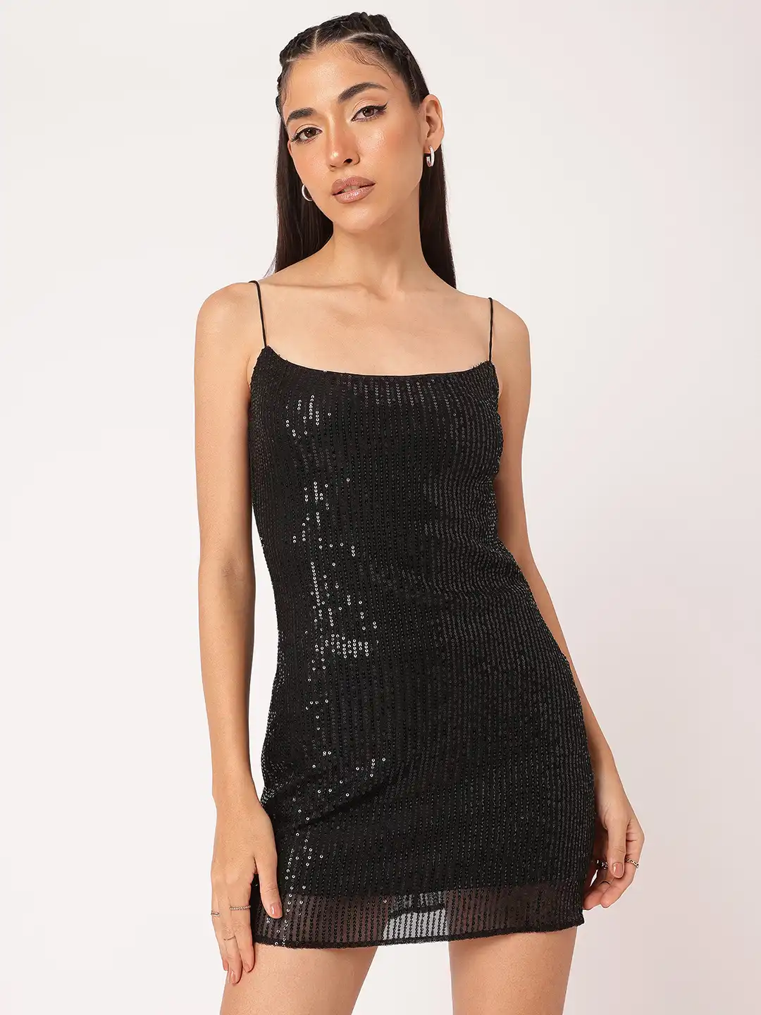 Buy DressBerry X fwd Disco Diva Black Sequin Mini Dress - Dresses for Women  30411530 | Myntra