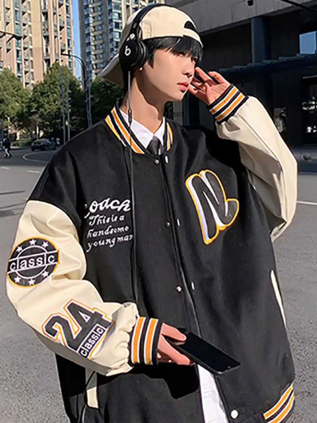 Buy StyleCast x Revolte Men Stand Collar Typography Printed Casual