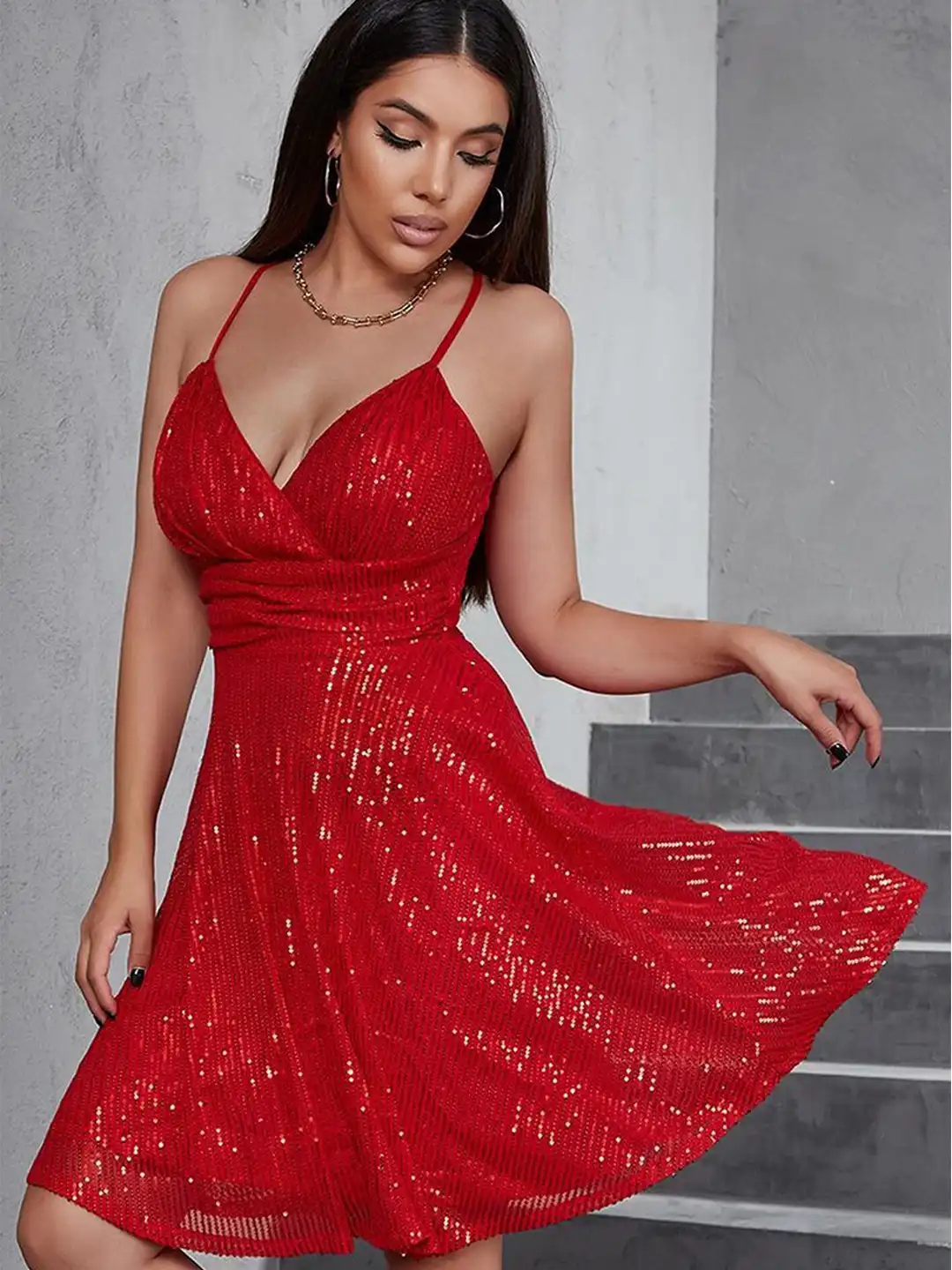 Buy LULU & SKY Red Sequin Fit & Flare Dress - Dresses for Women 25191076 | Myntra Buy LULU & SKY Red Sequin Fit & Flare Dress - Dresses for Women 25191076 | Myntra