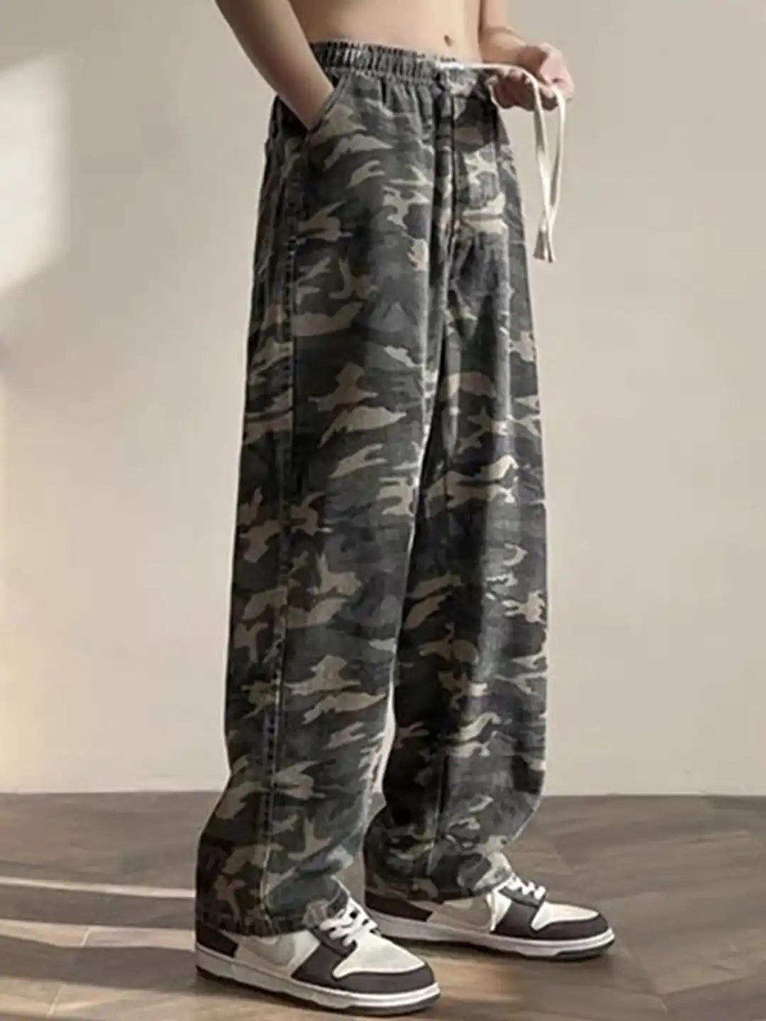Buy StyleCast x Revolte Men Camouflage Printed Easy Wash Trousers