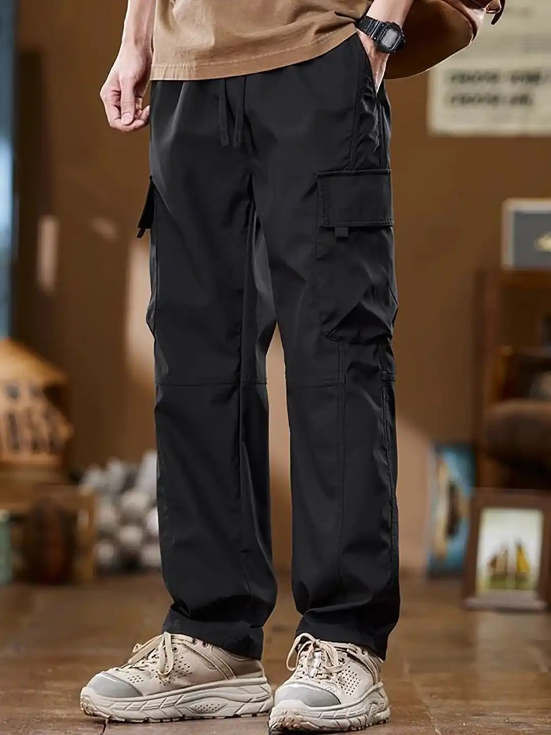 Buy StyleCast x Revolte Men Pleated Cargos Trousers - Trousers for