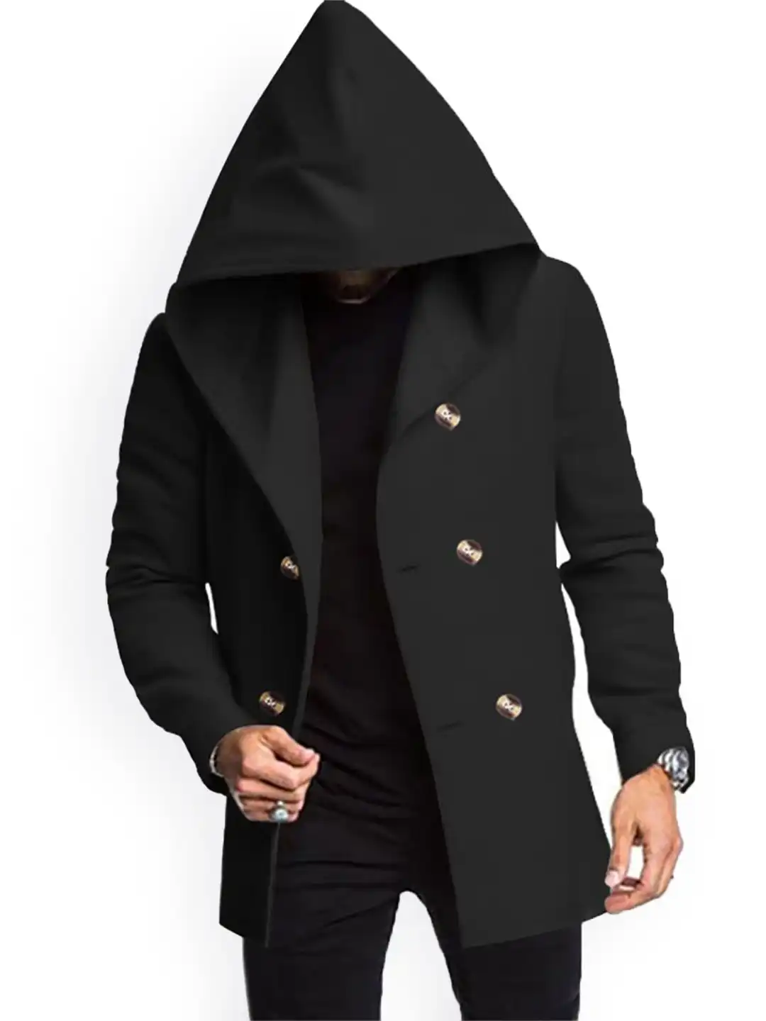 Buy StyleCast x Revolte Men Stand Collar Overcoat - Coats for Men Buy StyleCast x Revolte Men Stand Collar Overcoat - Coats for Men