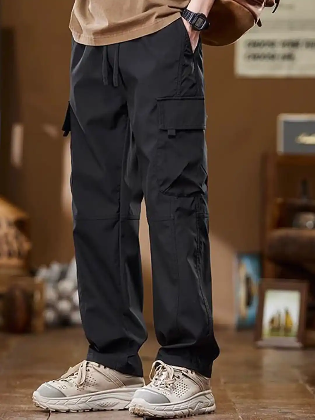Buy StyleCast x Revolte Men Pleated Cargos Trousers - Trousers for