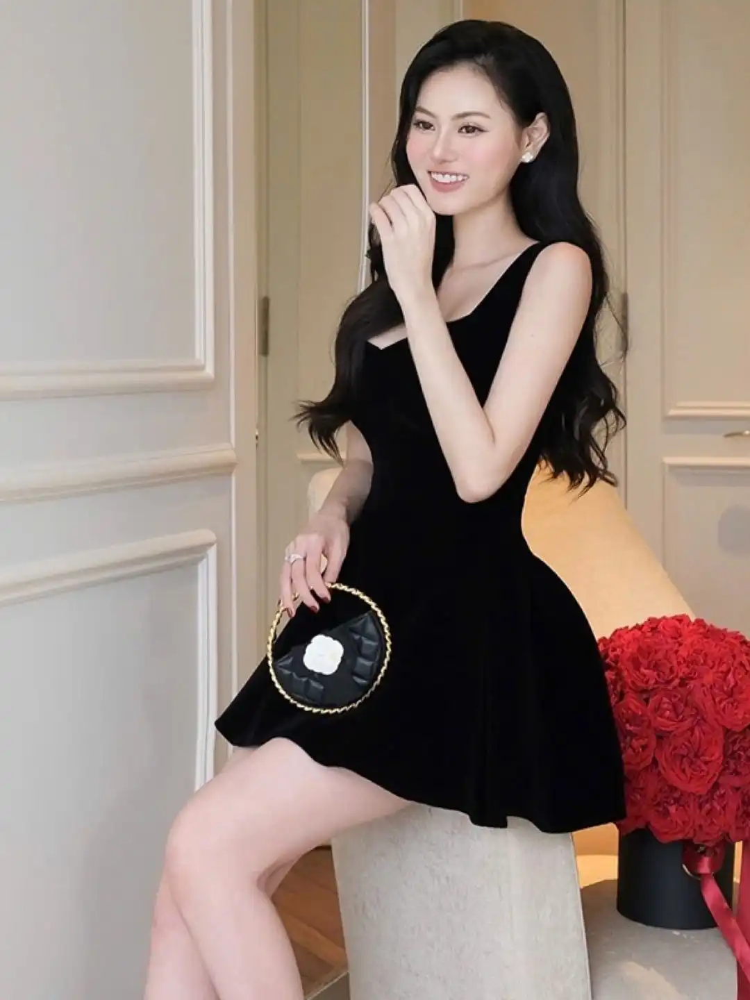 kpop party dress Korean Women Clothes Party Korean Dress Shopee Dress Casual Long Kpop Black  Dress Jual Sexy