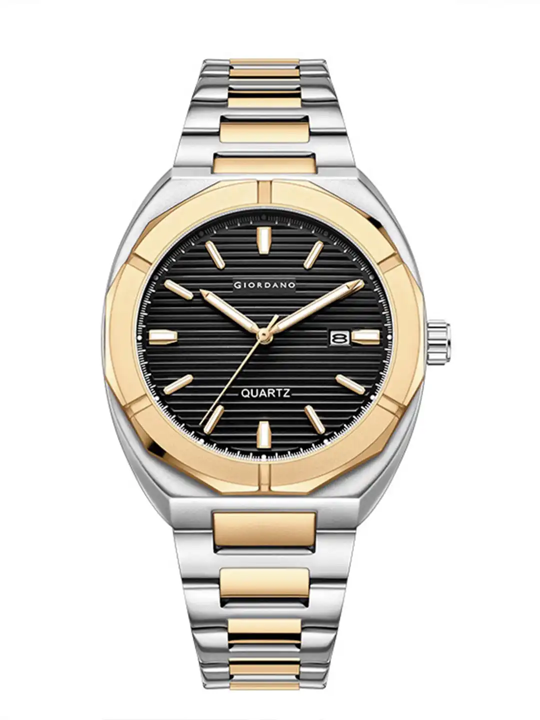 Buy GIORDANO Men Textured Dial Bracelet Style Date Aperture