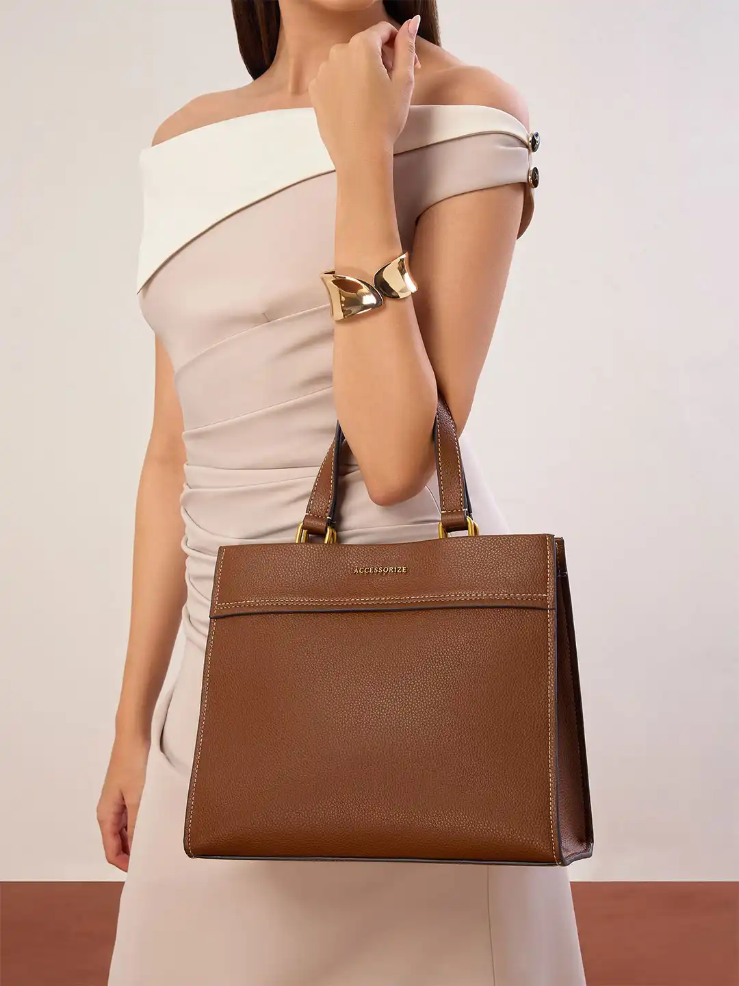 Buy Accessorize London Women Jim Structured Work Handheld Bag
