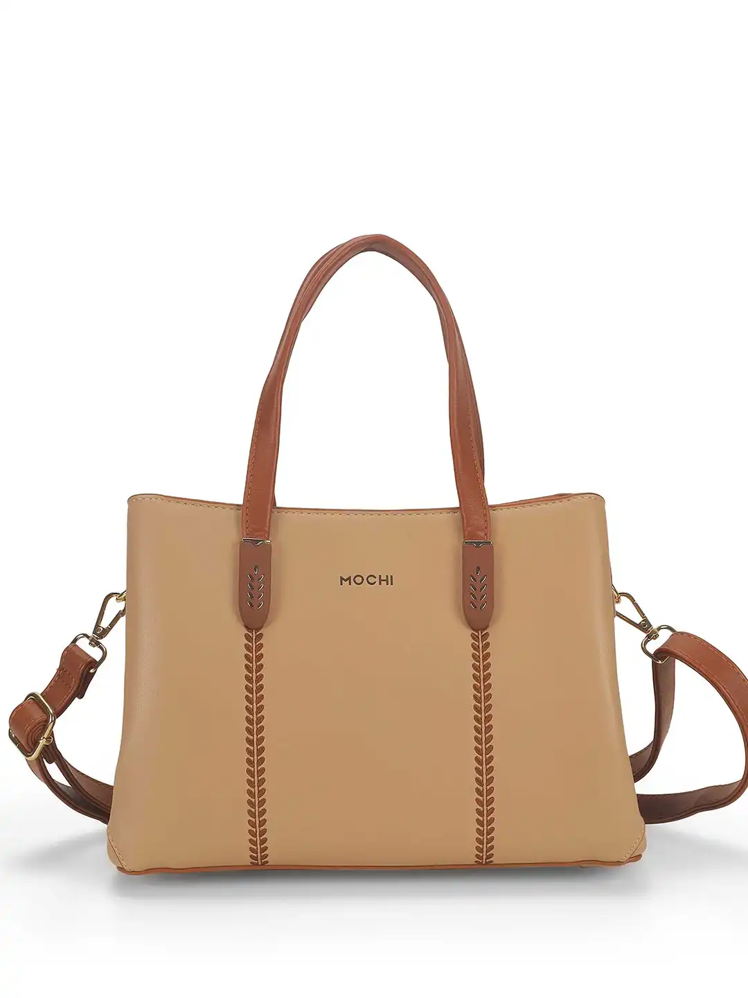 Buy Mochi Embellished Structured Shoulder Bag With Zip Detail