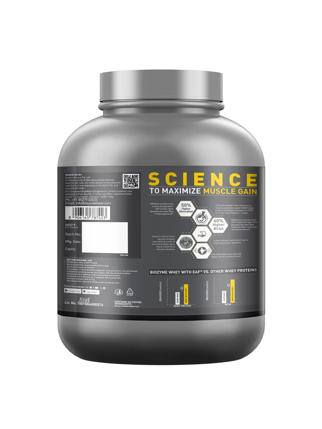 Buy MuscleBlaze Biozyme Iso-Zero, 26.4g Isolate Whey Protein - 2