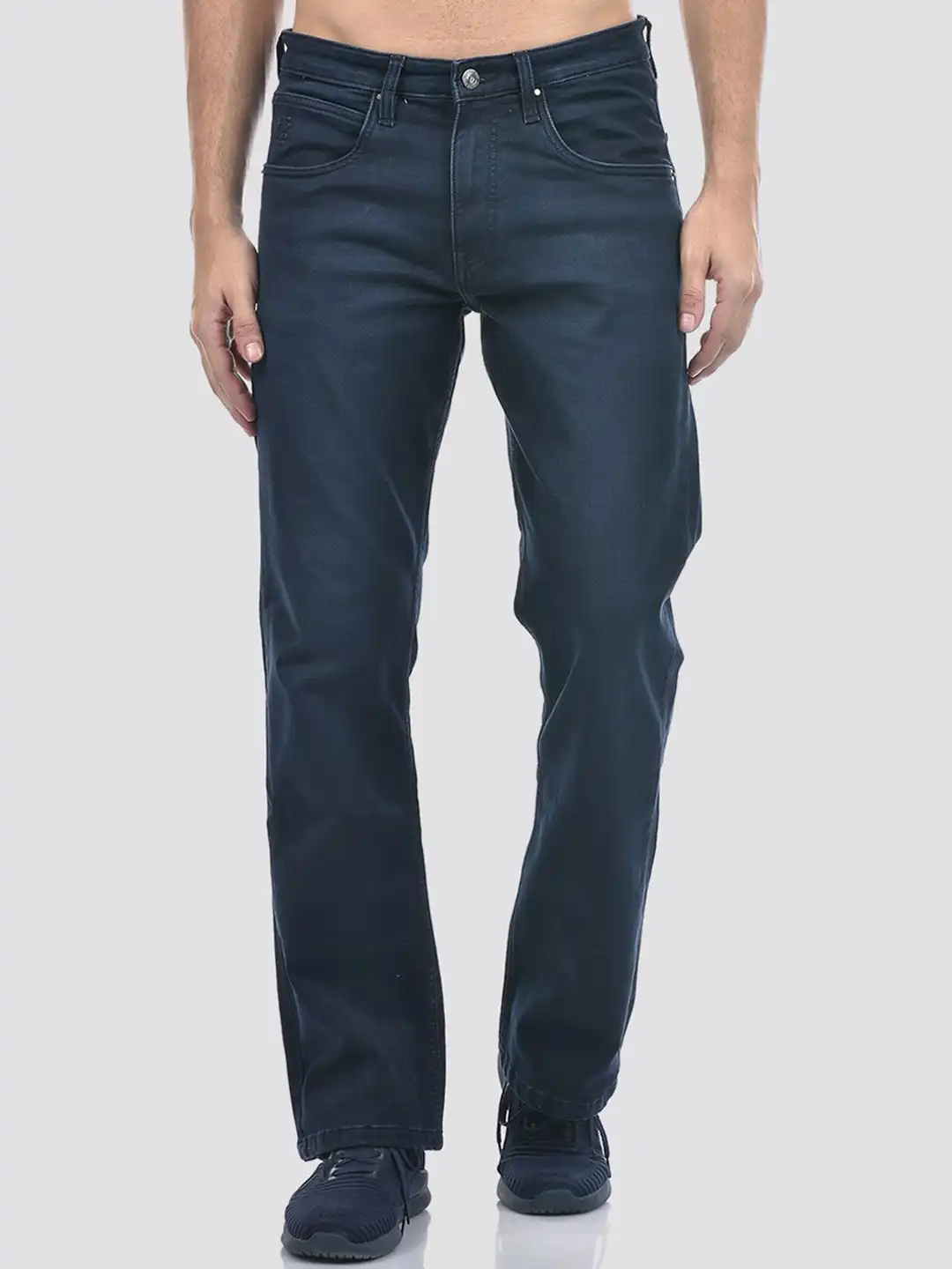 The Souled Store Men Bootcut Mid-Rise Light Fade Embroidered 